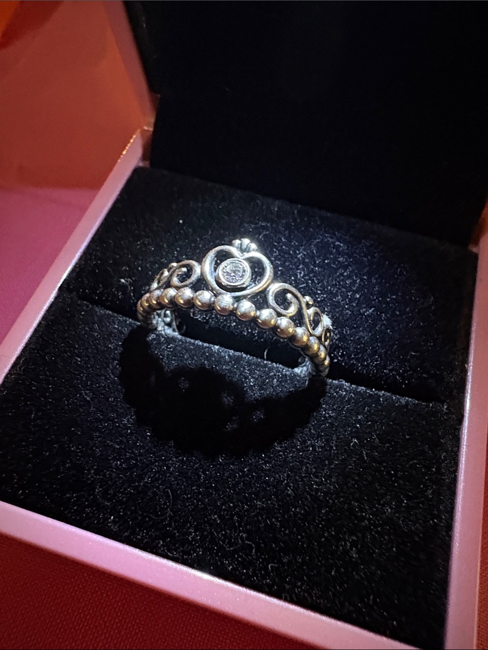 Pandora Crown Ring W/ Cubic Zirconia Size 9